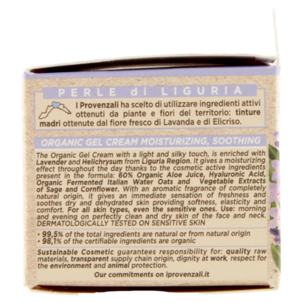 I Provenzali Bio Crema Gel Biologica Lavanda Ligure 50 mL