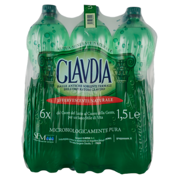 Clavdia Effervescente Naturale 6 x 1,5 L