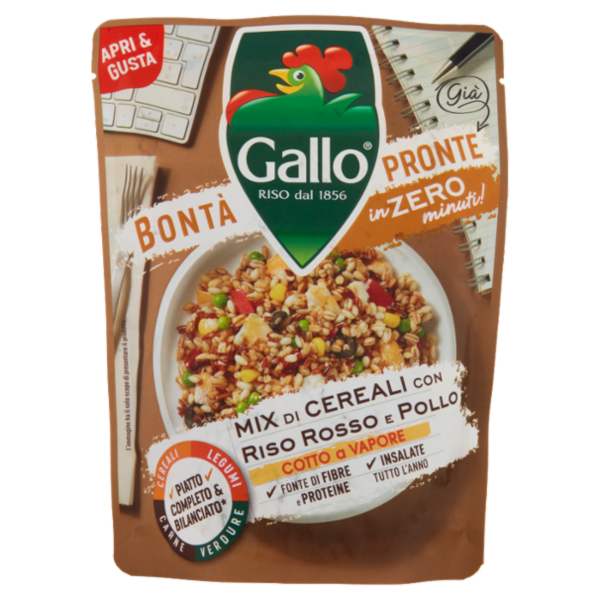 Gallo Bontà Pronte Mix di Cereali con Riso Rosso e Pollo 220 g