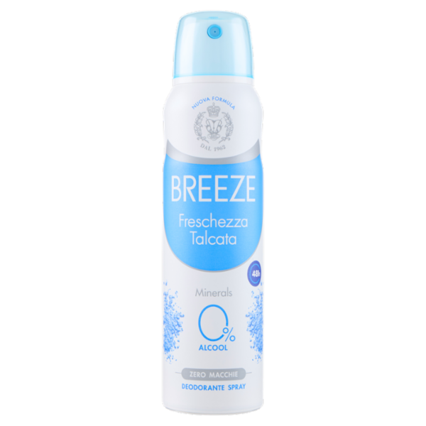 Breeze Freschezza Talcata Minerals 0% Alcool Deodorante Spray 150 mL