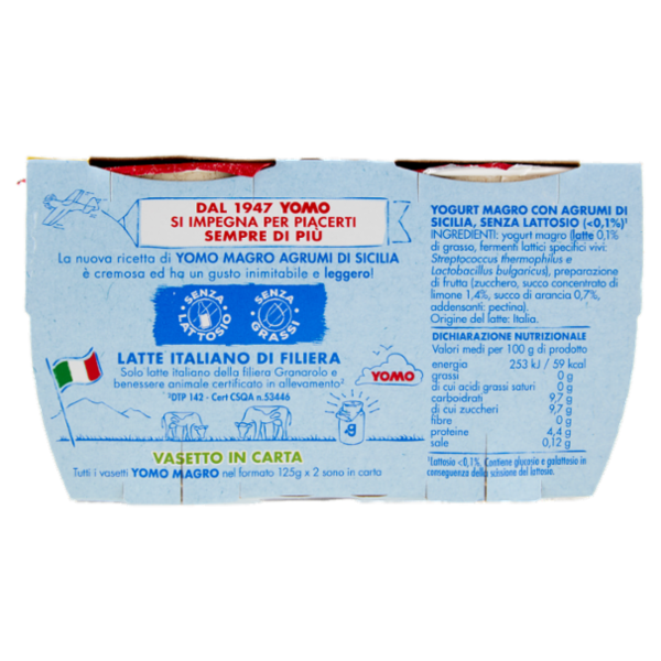 Yomo Zero Grassi Agrumi di Sicilia 2 x 125 g
