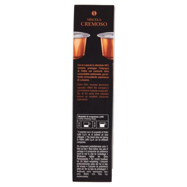 Pellini Miscela Cremoso Compatibili Nespresso* 10 Capsule 55 g