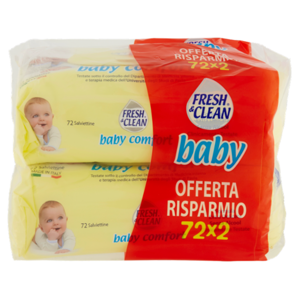 Fresh & Clean baby comfort Salviettine 2 x 72 pz
