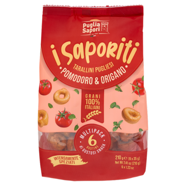 Puglia Sapori I Saporiti Tarallini Pugliesi Pomodoro & Origano 6 x 35 g