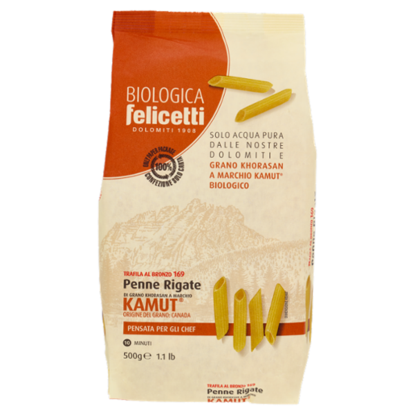 Felicetti Biologica Penne Rigate di Grano Khorasan a Marchio Kamut 500 g