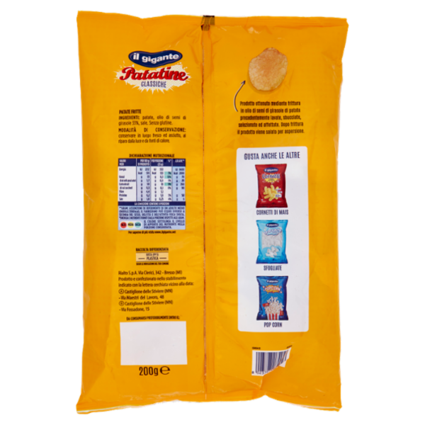 IL GIGANTE Patatine Classiche 200 g