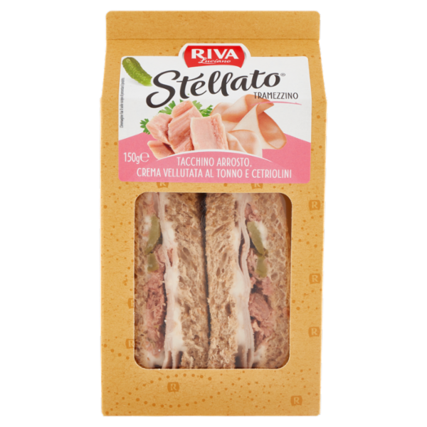 Riva Stellato Tramezzino Tacchino Arrosto, Crema Vellutata al Tonno e Cetriolini 150 g