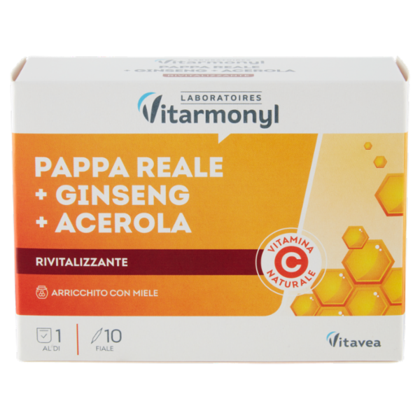 Laboratoires Vitarmonyl Pappa Reale + Ginseng + Acerola 10 Fiale 100 ml