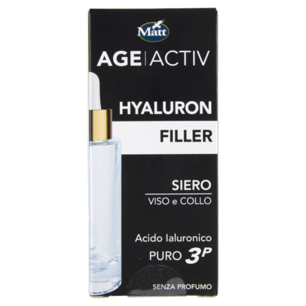 Matt Age Activ Hyaluron Filler Siero Viso e Collo Acido Ialuronico Puro 3P 30 ml