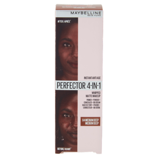 Maybelline New York Fondotinta Perfezionante Instant Perfector, 4 Prodotti in 1, Medium Deep, 30 ml