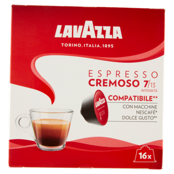 Lavazza Espresso Cremoso Compatibile** con Macchine Nescafé Dolce Gusto* 16 x 8 g