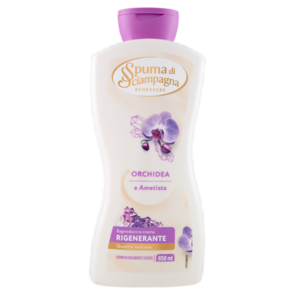 Spuma di Sciampagna Benessere Orchidea e Ametista Bagnodoccia crema Rigenerante 650 ml