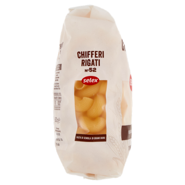 Selex Pasta di Semola Trafilata al Bronzo Chifferi Rigati 500 g