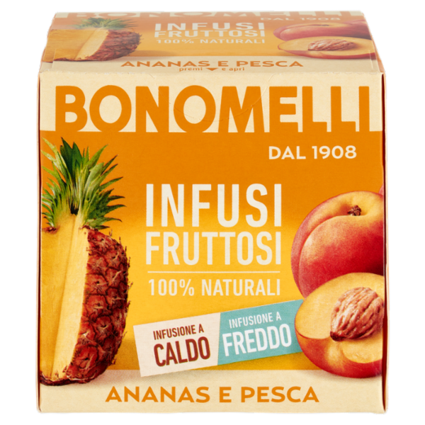 Bonomelli Infusi Fruttosi 100% Naturali Ananas e Pesca 12 Filtri 24 g