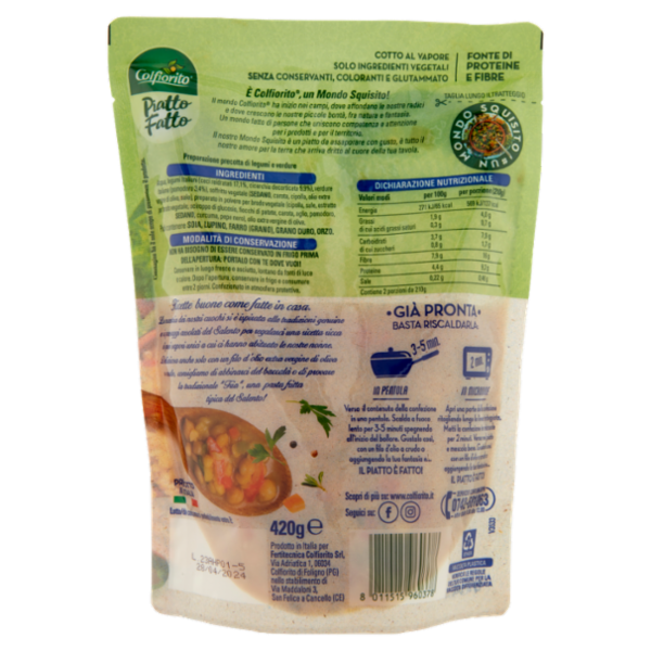 Colfiorito Piatto Fatto Ceci alla Salentina 420 g