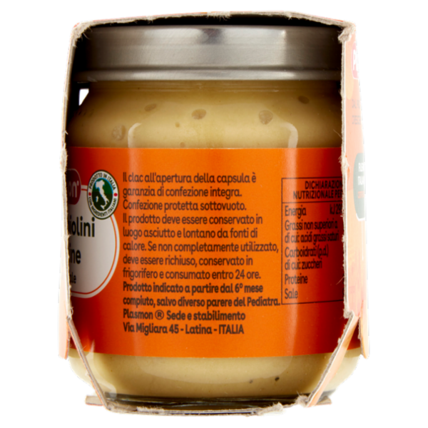 Plasmon Scoperte di Gusto Omogeneizzato Pollo, Fagiolini e Zucchine 2 x 120 g