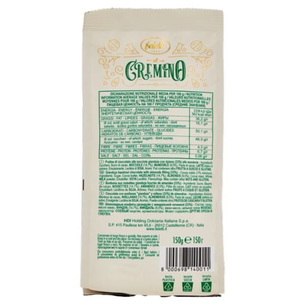 feletti I Classici il Cremino con Nocciole e Mandorle 150 g