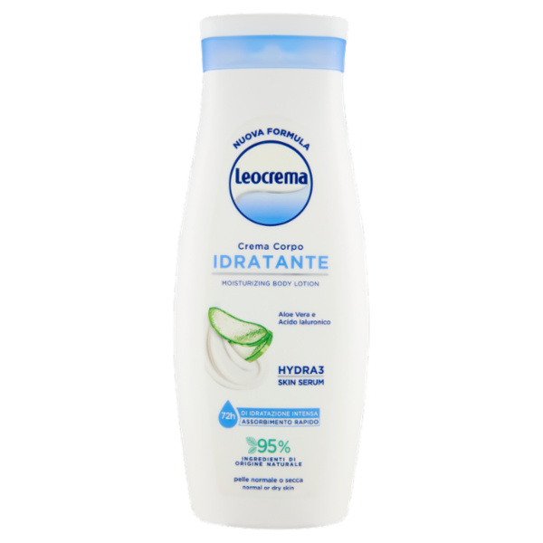 Leocrema Crema Corpo Idratante Aloe Vera e Acido Ialuronico 400 ml