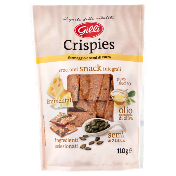 Gilli Crispies formaggio e semi di zucca 110 g
