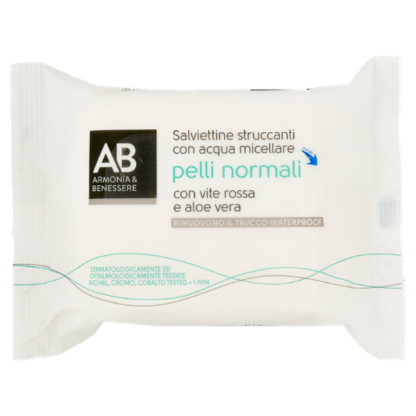 Armonia & Benessere Salviettine Struccanti per Pelli Normali 25 pezzi