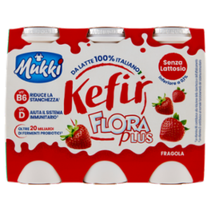 Mukki Kefir Flora Plus Fragola Senza Lattosio 6 x 100 g
