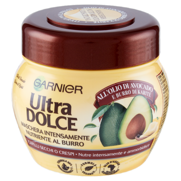 Garnier Ultra Dolce Maschera nutrizione intensa all'olio di avocado e burro di karité 300 ml