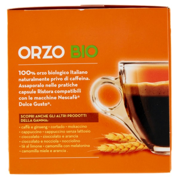 ristora Orzo Bio Capsule compatibili con Macchine Nescafè Dolce Gusto 16 x 3 g