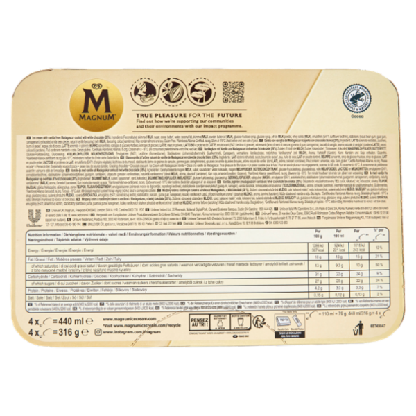 Magnum White Chocolate 4 x 79 g