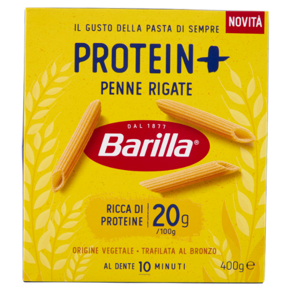 Barilla Protein+ Penne Rigate, Pasta Ricca di Proteine di Origine Vegetale, 400 g