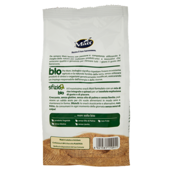 Matt non solo pane SfizioSì Riso e Spinaci bio 60 g
