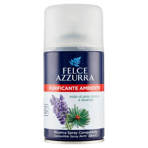 Felce Azzurra Purificante Ambiente note di pino bianco e lavanda Ricarica Spray Compatibile 250 ml