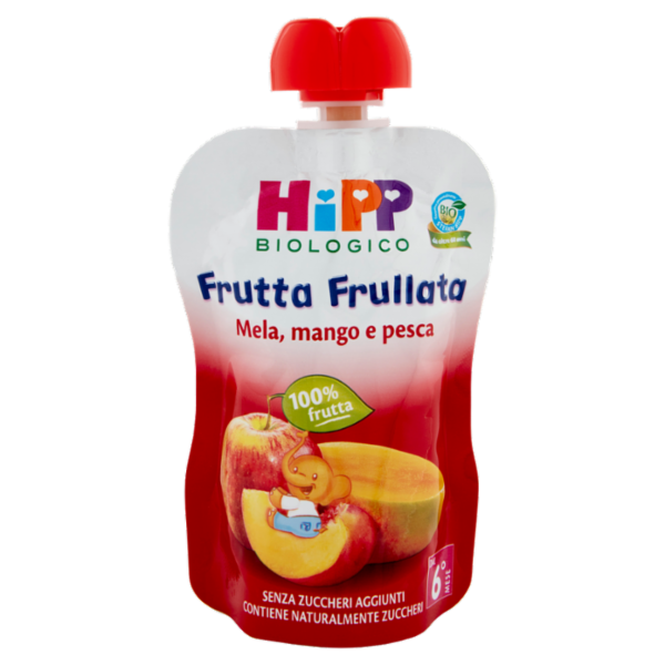 HiPP Biologico Frutta Frullata Mela, mango e pesca 90 g