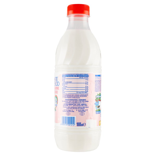 Latte Bergamo Latte Fresco Parzialmente Scremato 1000 ml