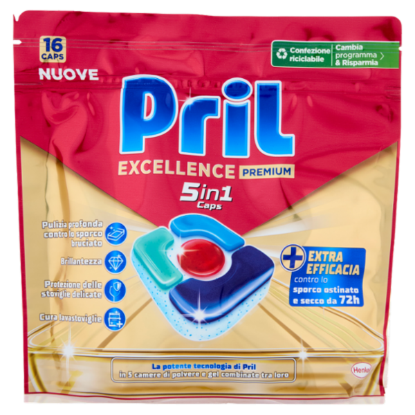 PRIL Excellence Premium 5in1 Caps 16pz (297,6g)