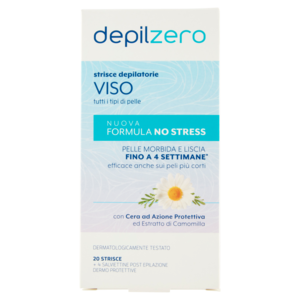 Depilzero Strisce Depilatorie Viso 20 Strisce + 4 Salviettine