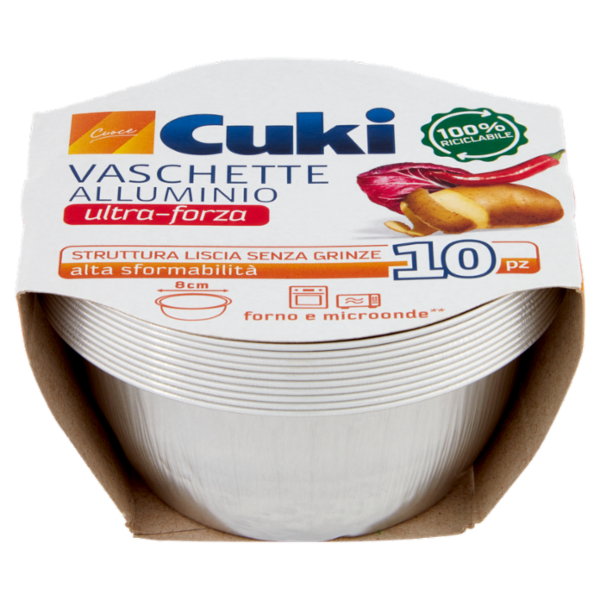 Cuki Cuoce Vaschette Alluminio ultra-forza 8cm 10 pz