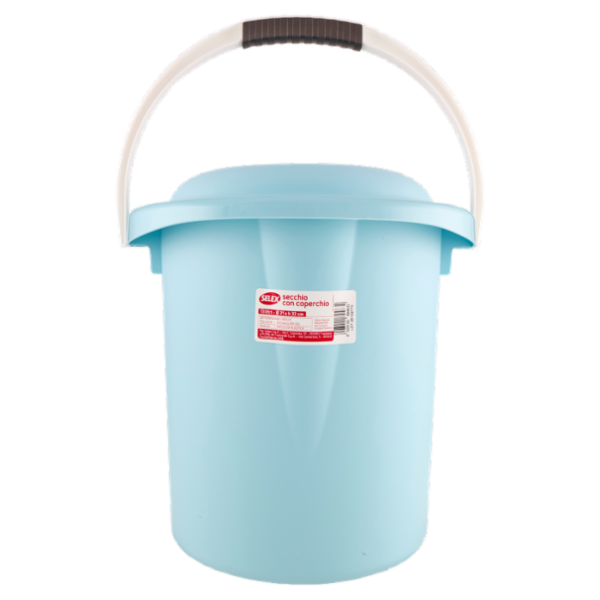 Selex Secchio Con Coperchio Diametro 31 cm Azzurro 13 L