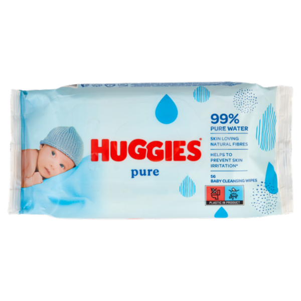 Huggies pure Baby Cleansing Wipes 56 pz