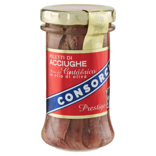 Consorcio Prestige Filetti di Acciughe Pesca del Cantábrico in olio di oliva 100 g