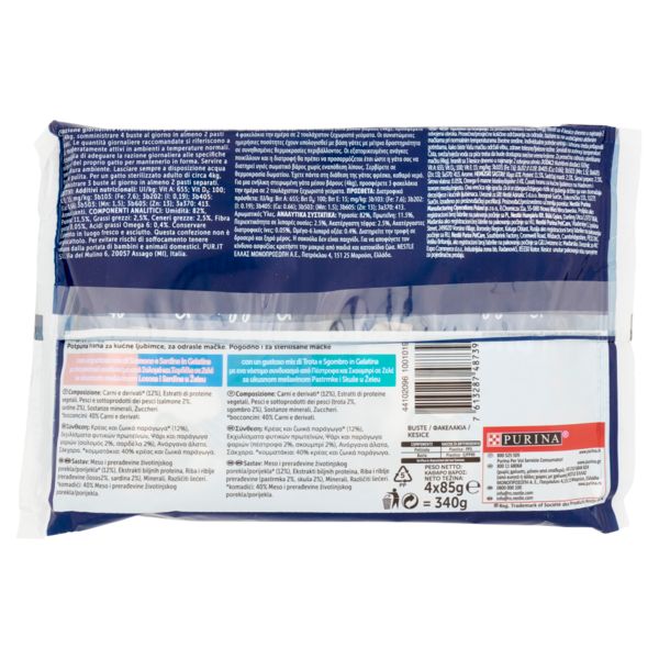 FELIX Doubly Delicious Selezioni con Pesci in Gelatina (Salmone/Sardine & Trota/Sgombro) 4 x 85 g