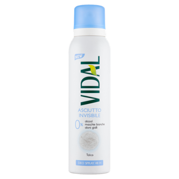 Vidal Asciutto Invisibile Talco Deo Spray 48 h 150 ml