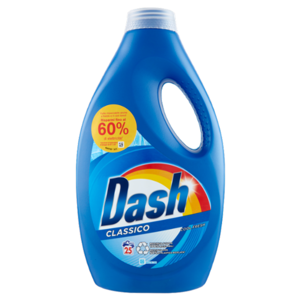 Dash Detersivo Liquido Lavatrice, Classico, 25 Lavaggi 1250 ml