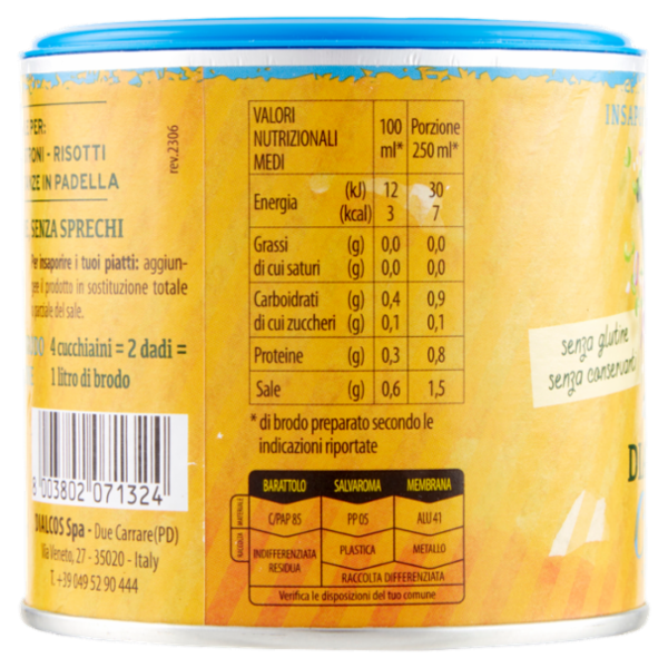 Dialbrodo Insaporitore Granulare Classico -30% di Sale 135 g