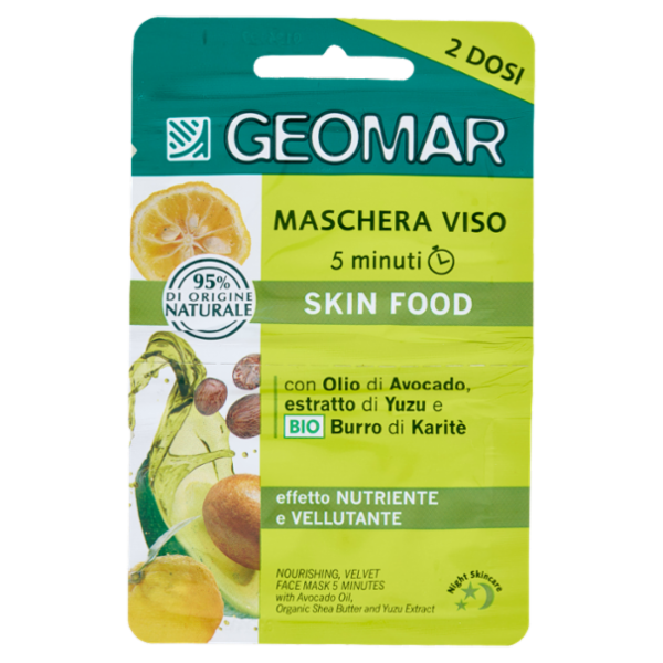 Geomar Maschera Viso 5 minuti Skin Food 2 x 7,5 mL