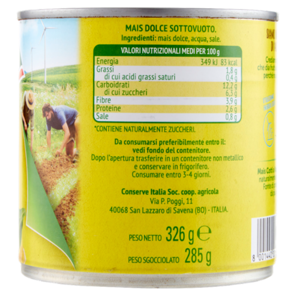 Valfrutta Mais Cotto a vapore 326 g