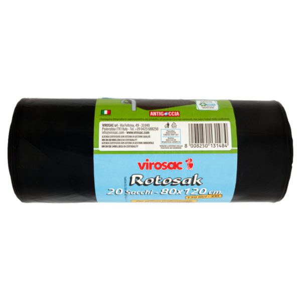 virosac Rotosak Sacchi 80x120 cm 130 litri XXL 20 pz