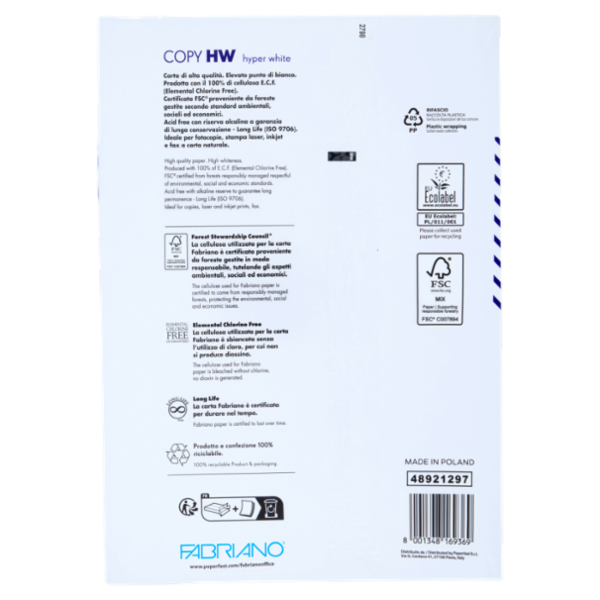 Fabriano Copy HW hyper white A4 80 g/m²
