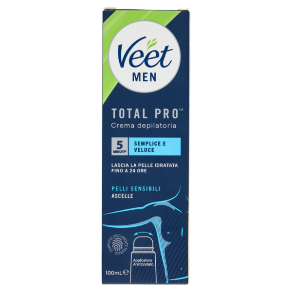 Veet Men Crema Depilatoria Ascelle, Pelli Sensibili, 100 ml