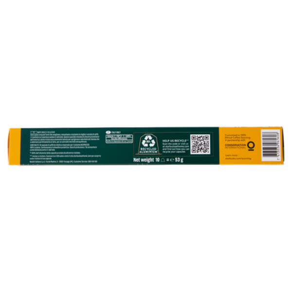 STARBUCKS Blonde Espresso Roast by Nespresso Caffè espresso 10 capsule 53 g