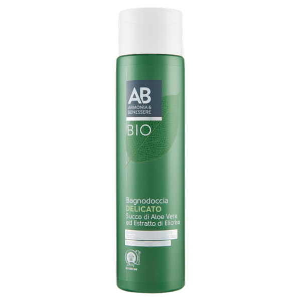 Armonia & Benessere Bagnodoccia Delicato Bio con Succo di Aloe Vera ed Estratto di Elicriso 300 ml